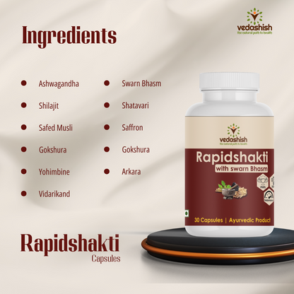 Rapid Shakti Capsule Ayurvedic Vitality & Strength Formula